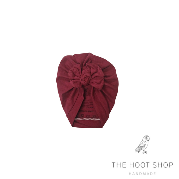 Maroon Banded Turban with Bow