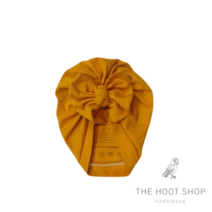 Yellow Banded Turban with Bow