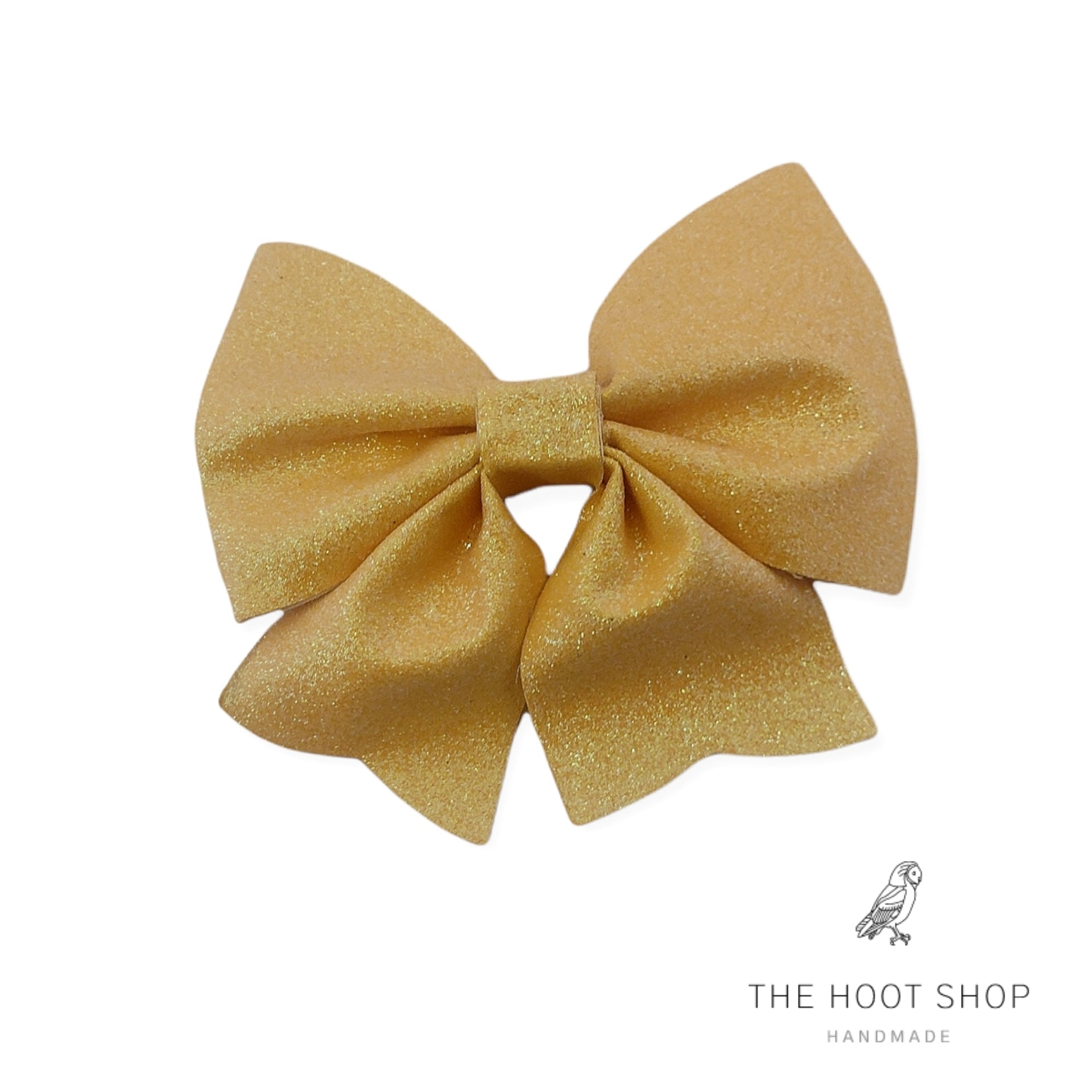 Maya Style Yellow Fine Glitter Bow