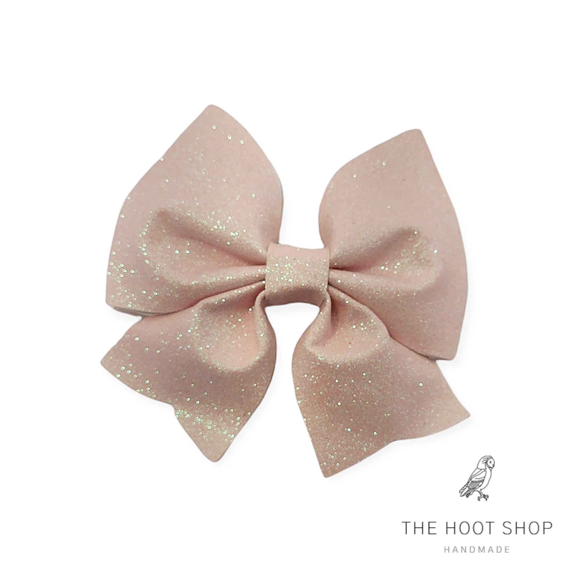 Maya Style Baby Pink Fine Glitter Bow