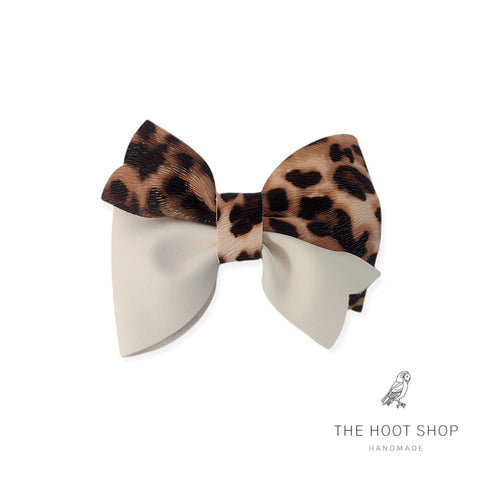 Layla Style Leopard White Bow