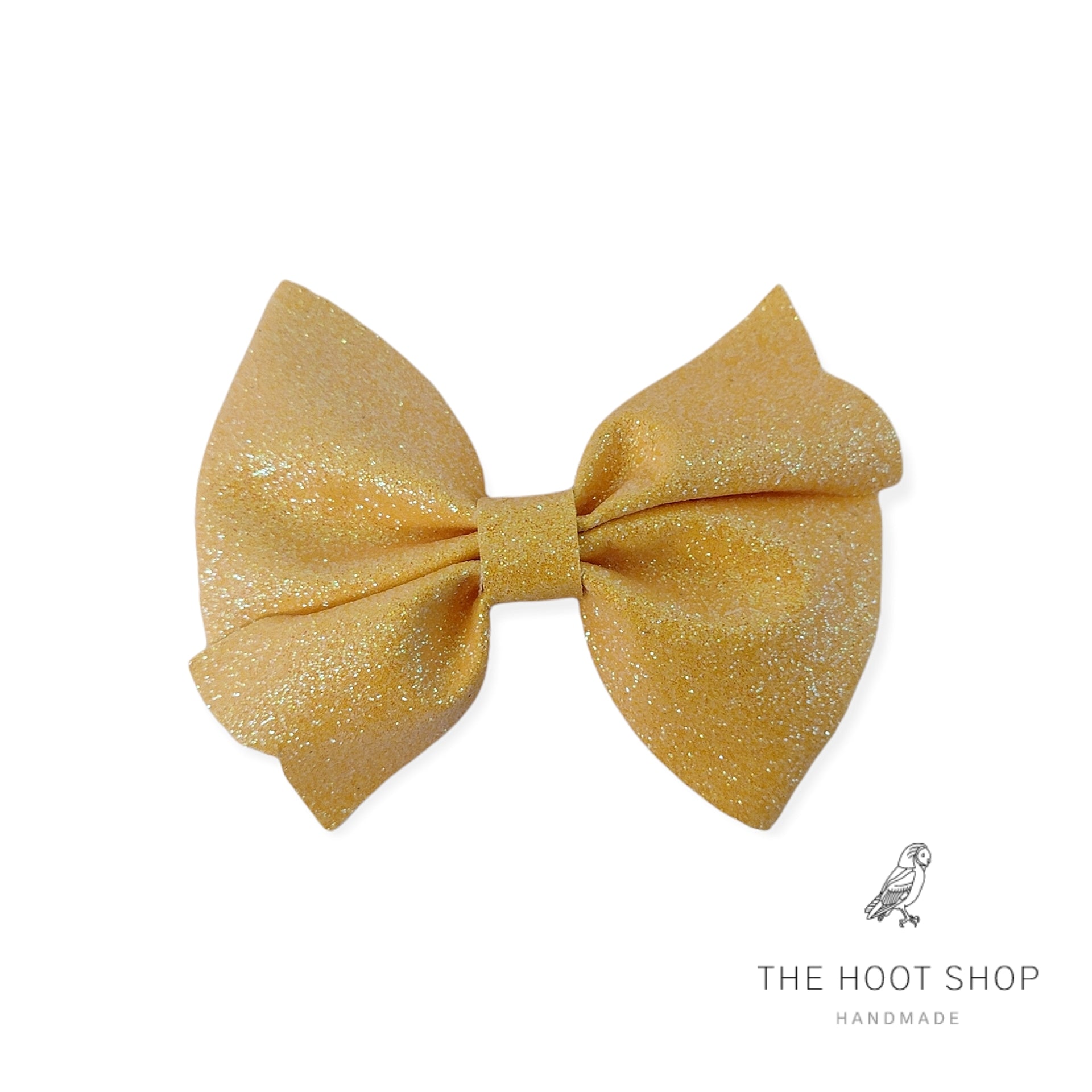 Layla Style Yellow Fine Glitter Bow