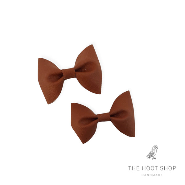 Penny Pinch Mahogany Brown Bow
