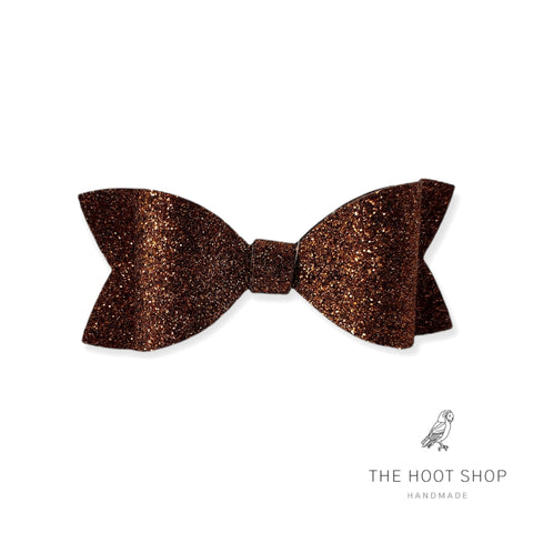 Bitty Mahogany Brown Bow