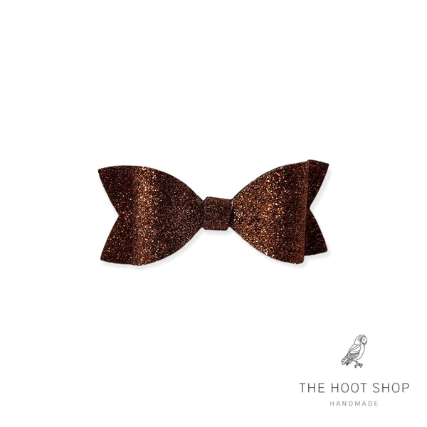 Bitty Mahogany Brown Bow