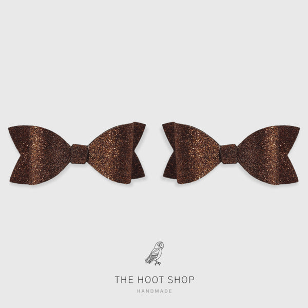 Bitty Mahogany Brown Bow