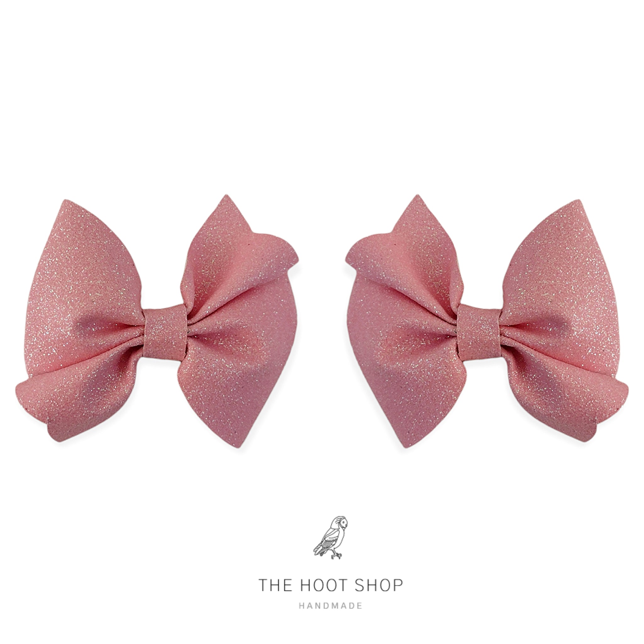 Layla Style Pink Fine Glitter Bow